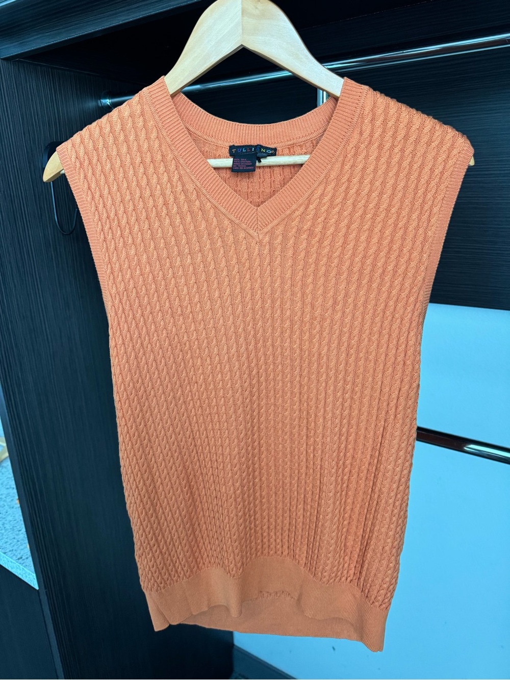 Tulliano Silk Cotton Cable-Knit Sweater Vest Men’s M